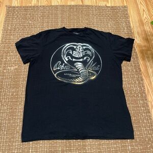 Fifth Sun Black and Gold Cobra Graphic Tee